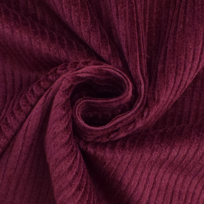 Tissu velours côtelé stretch Susi, prune