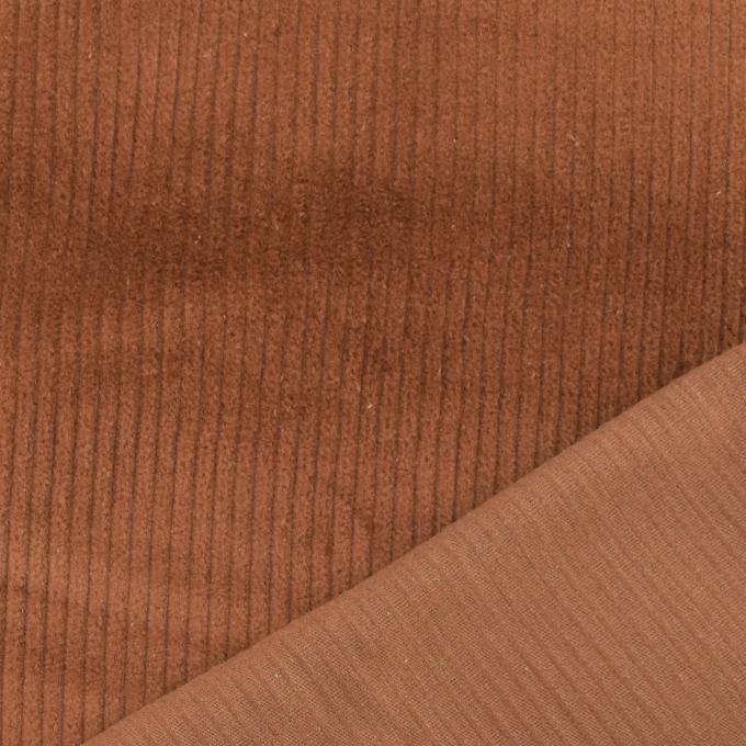 Tissu velours côtelé stretch Susi, brun fauve