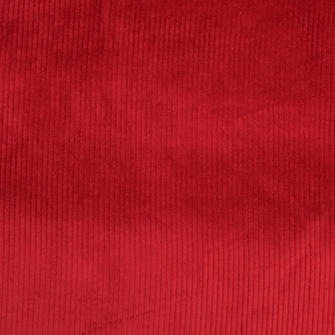 Tissu velours côtelé stretch Susi, rouge