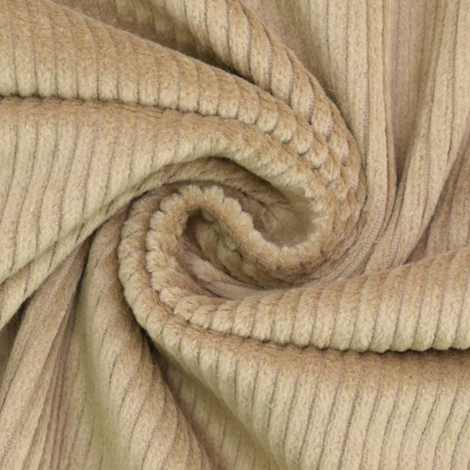 Tissu velours côtelé stretch Susi, sable
