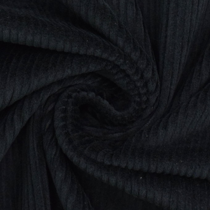 Stretch brede corduroy Susi, zwart