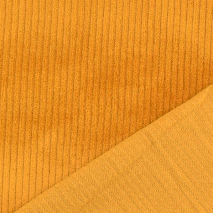 Stretch brede corduroy Susi, mosterdgeel