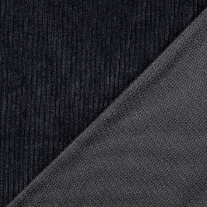Stretch corduroy Soft-Finish, zwart