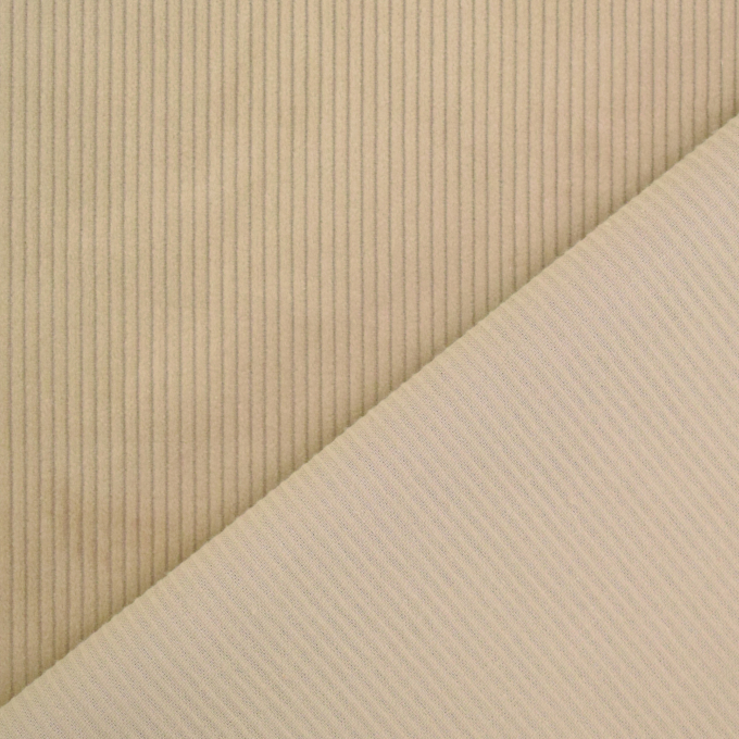 Tissu velours côtelé milleraies stretch uni, beige