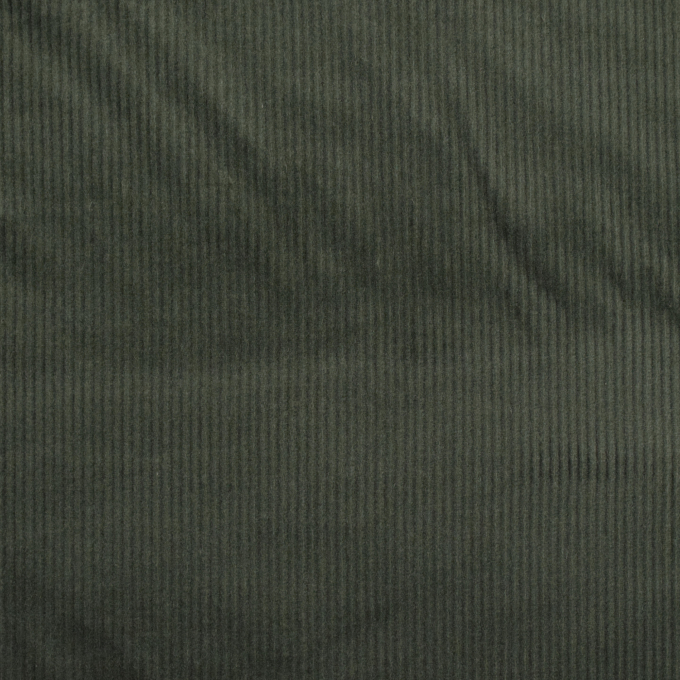 Tissu velours côtelé stretch uni, vert foncé