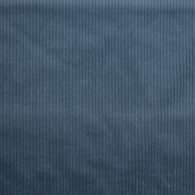Tissu velours côtelé stretch uni, bleu denim