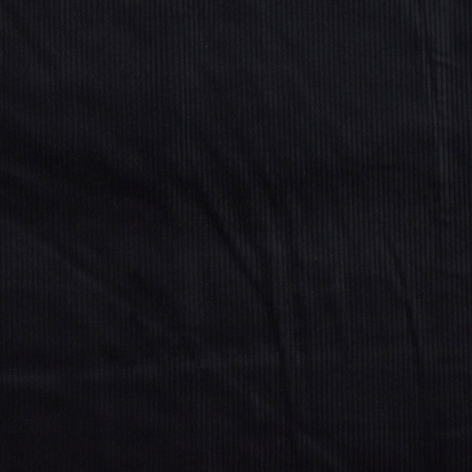 Tissu velours côtelé stretch uni, noir