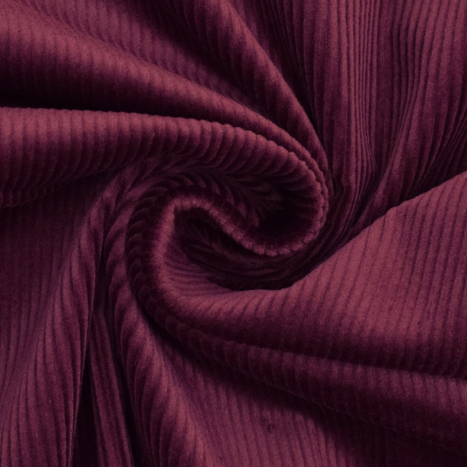 Stretch corduroy unikleurig, wijnrood