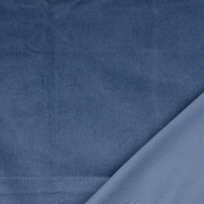 Stretch fijne corduroy, jeansblauw