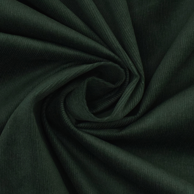 Tissu velours côtelé milleraies stretch, vert sapin