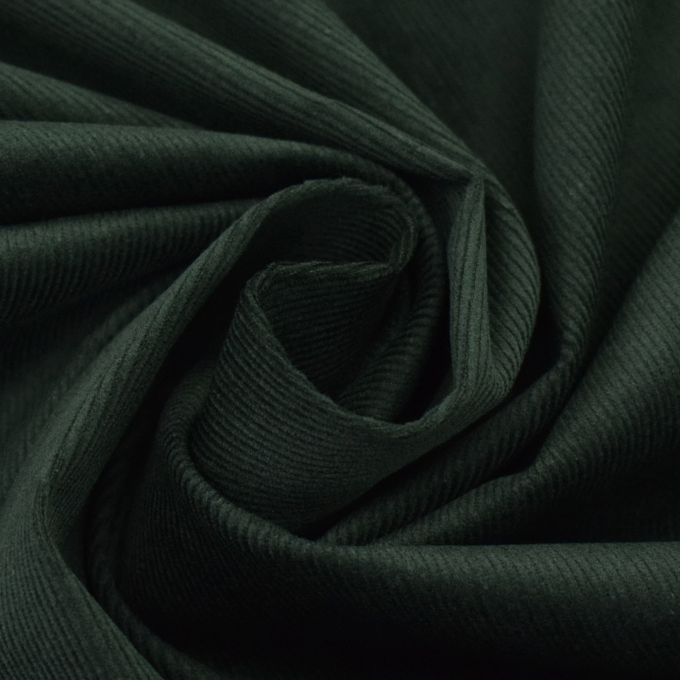 Tissu velours côtelé milleraies stretch, vert sapin