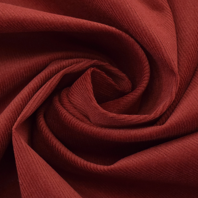 Stretch fijne corduroy, terracotta rood