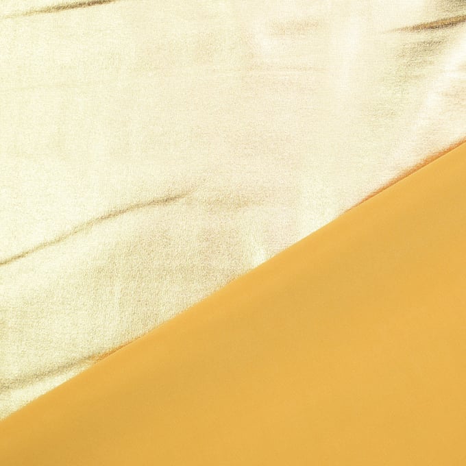 Lamé / elastische foliejersey goud
