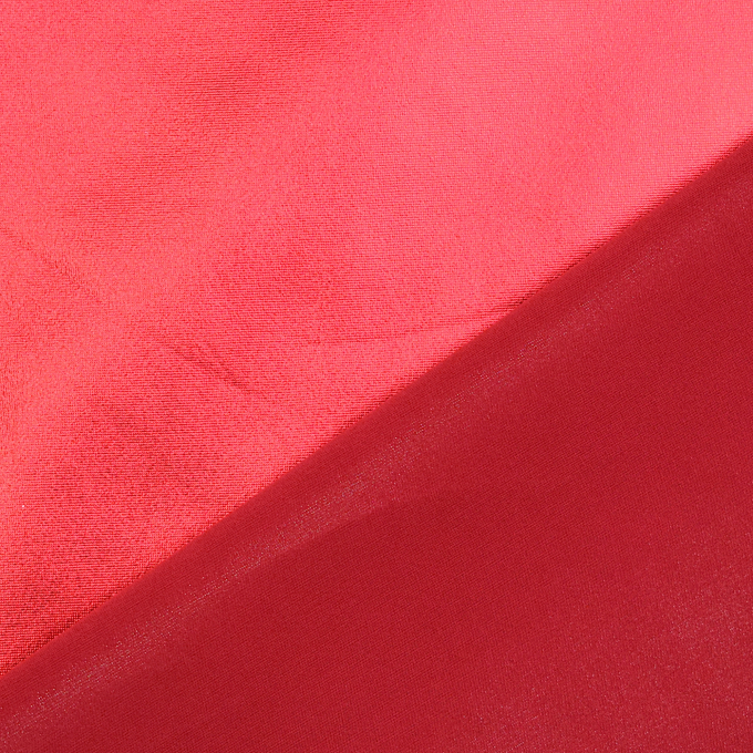Tissu lamé jersey stretch effet vinyle, rouge