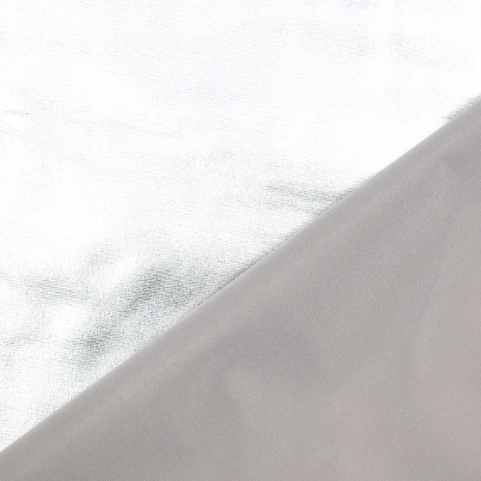Tissu lamé jersey stretch effet vinyle, argenté
