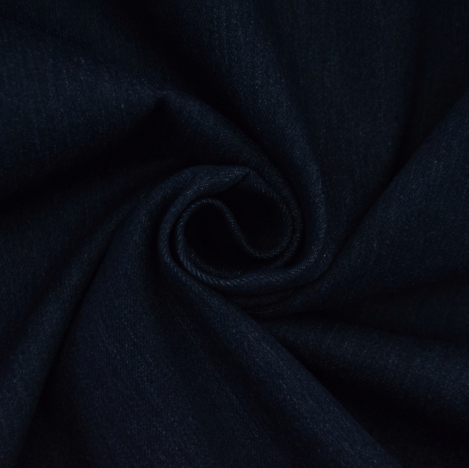 Stretch jeansstof uni, marineblauw