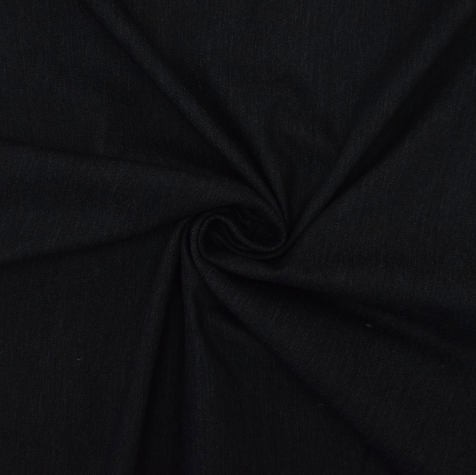 Stretch jeansstof uni, zwart