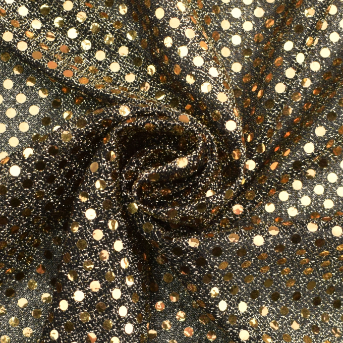 Tissu paillettes stretch, or sombre