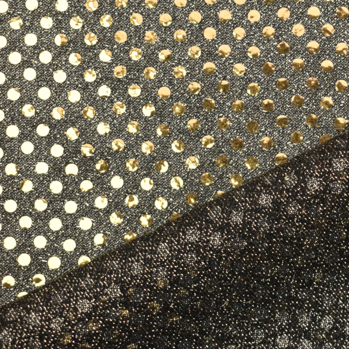 Tissu paillettes stretch, or sombre