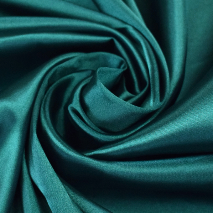 Tissu satin stretch, bleu pétrole