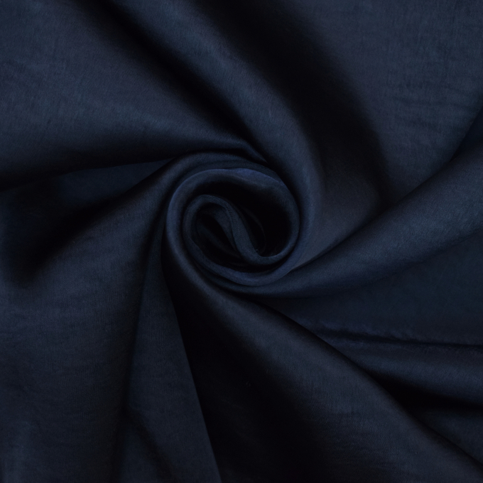 Tissu satin stretch, bleu foncé