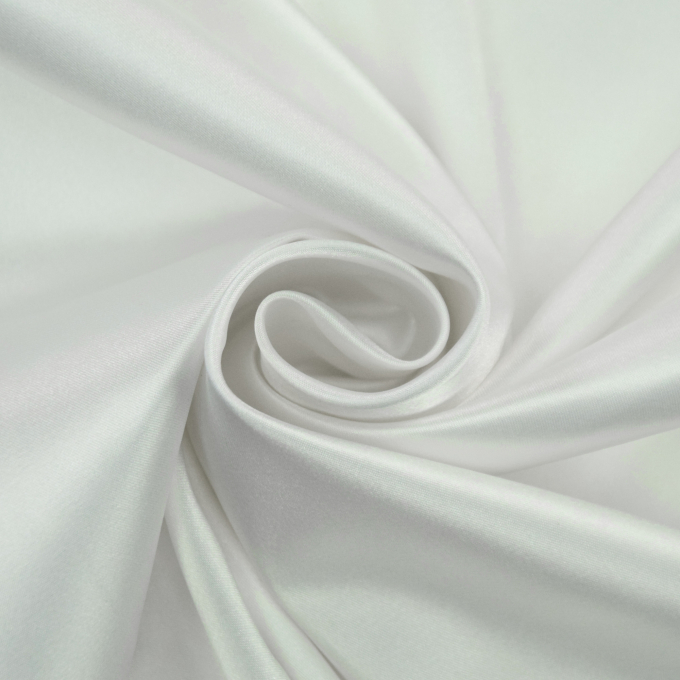 Tissu satin stretch, blanc