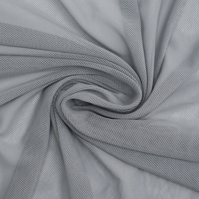 Tissu tulle souple stretch, gris