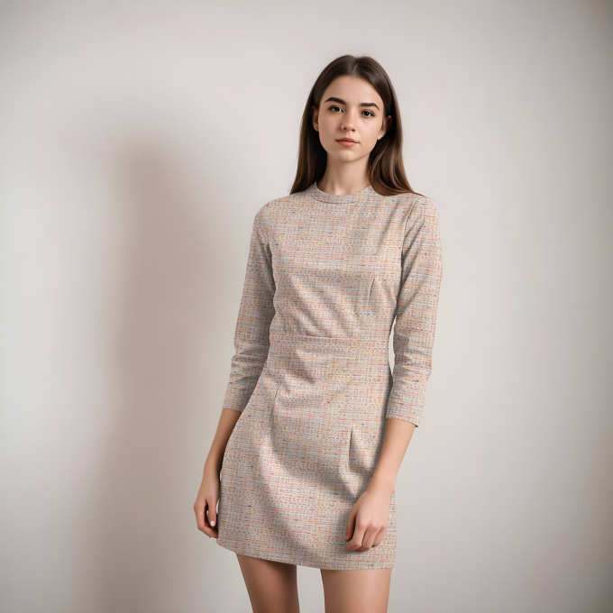 Stretch Tweed Sjanella, oranje