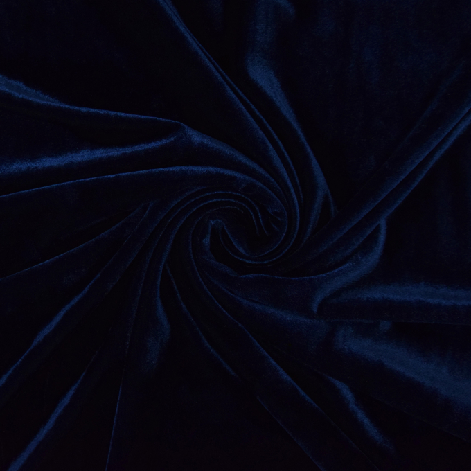 Stretch fluweel blauw