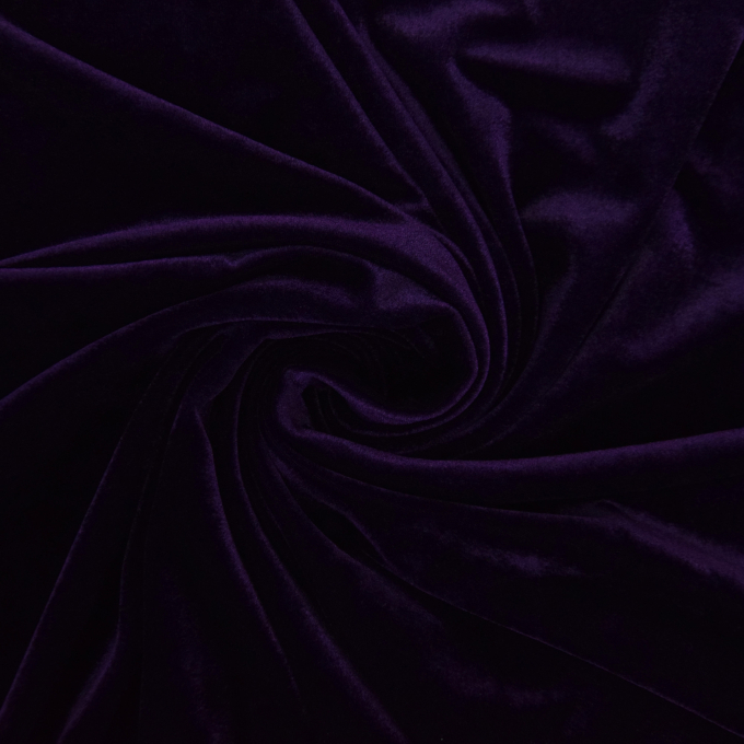 Tissu velours stretch, violet