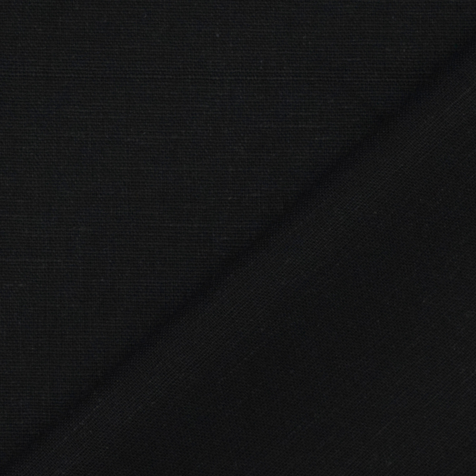 Tissu lin viscose stretch, noir