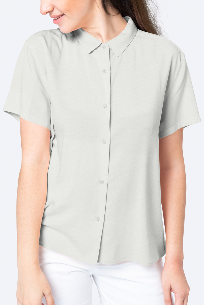 Stretch viscose linnen, wit