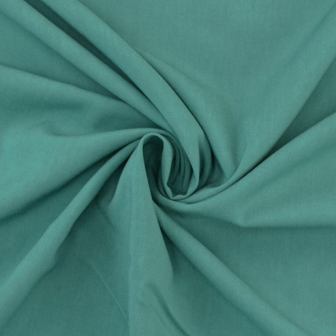 Tissu viscose popeline stretch, turquoise foncé