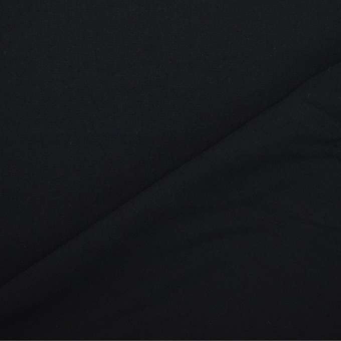 Tissu viscose popeline stretch, noir