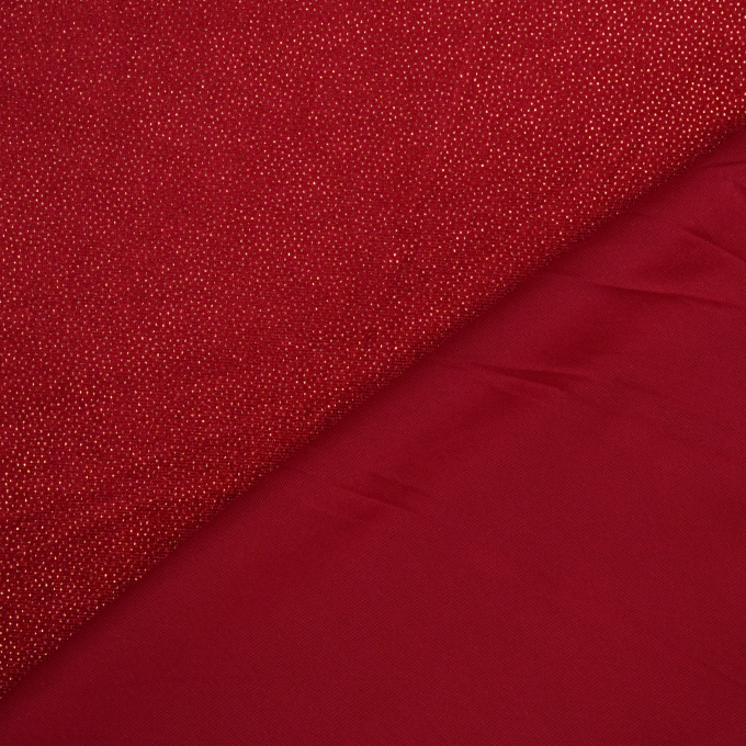 Tissu velours stretch Shine, rouge