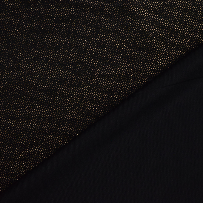 Tissu velours stretch Shine, noir