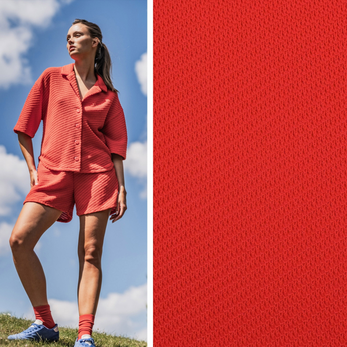 Gebreide jersey Fibre Mood,  rood