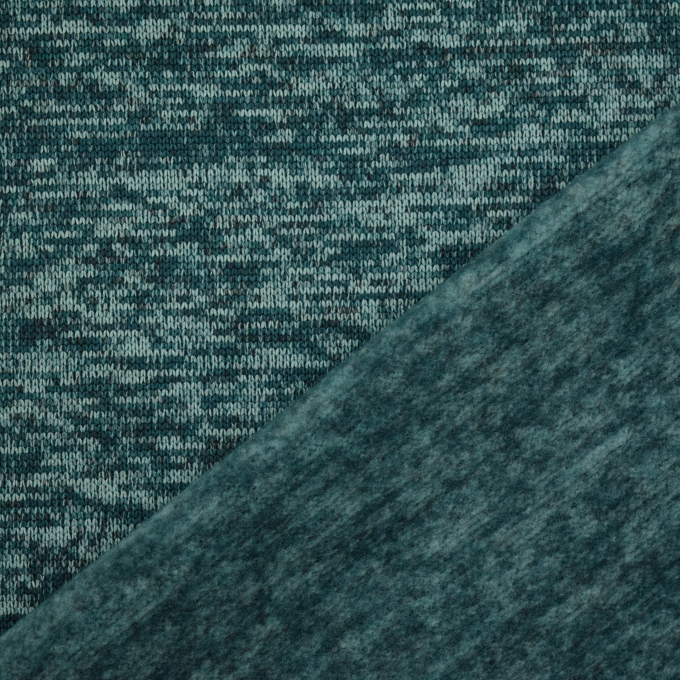 Knitted fabric melange, green