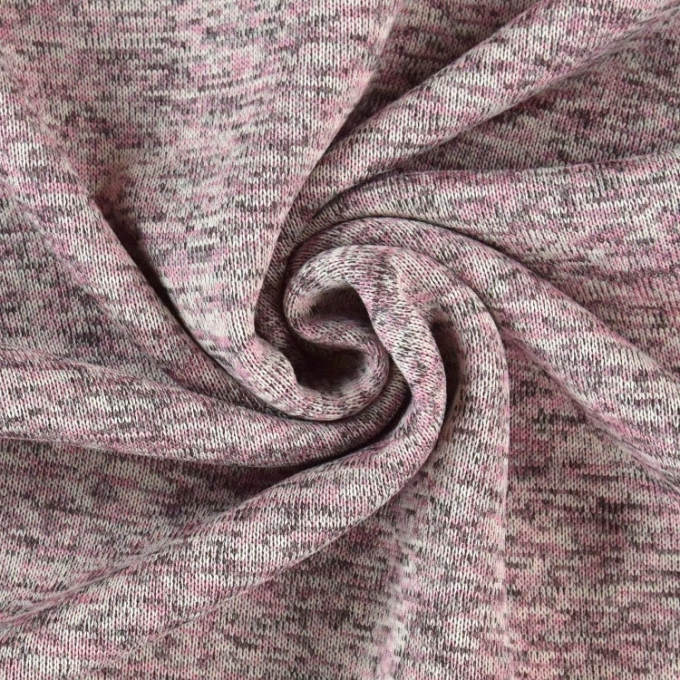 Tricot tissu rose chiné largeur 1,50 m