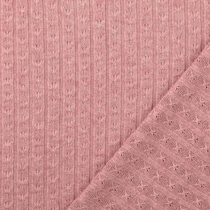 Gebreide stof sparkle, oudroze