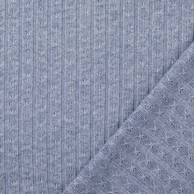 Gebreide stof sparkle, blauw