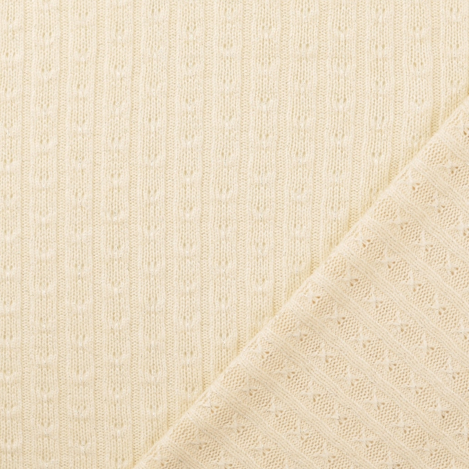 Gebreide stof sparkle, crèmekleurig
