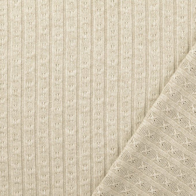 Gebreide stof sparkle, greige