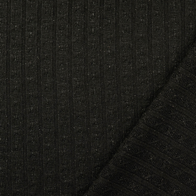 Gebreide stof sparkle, zwart
