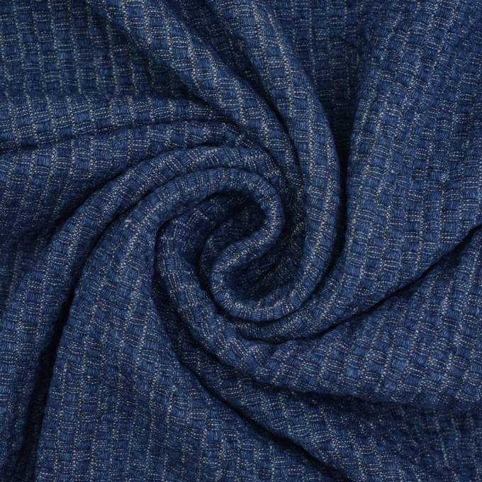 Structuur jeansstof Lena, donkerblauw