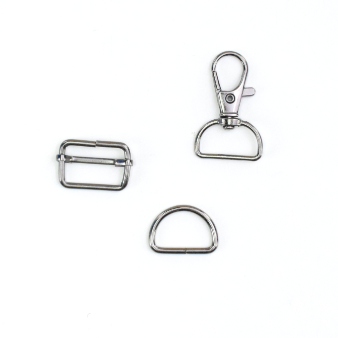 Tassen fourniturenset 3 delig 20 mm, gunmetal