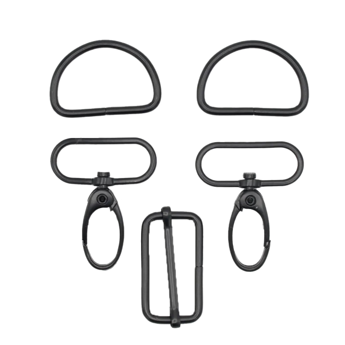 Fournitures fabrication sacs 5 unités, 30 mm, noir
