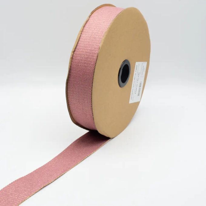 Tassenband Gold Metal Fibre 40mm, oudroze