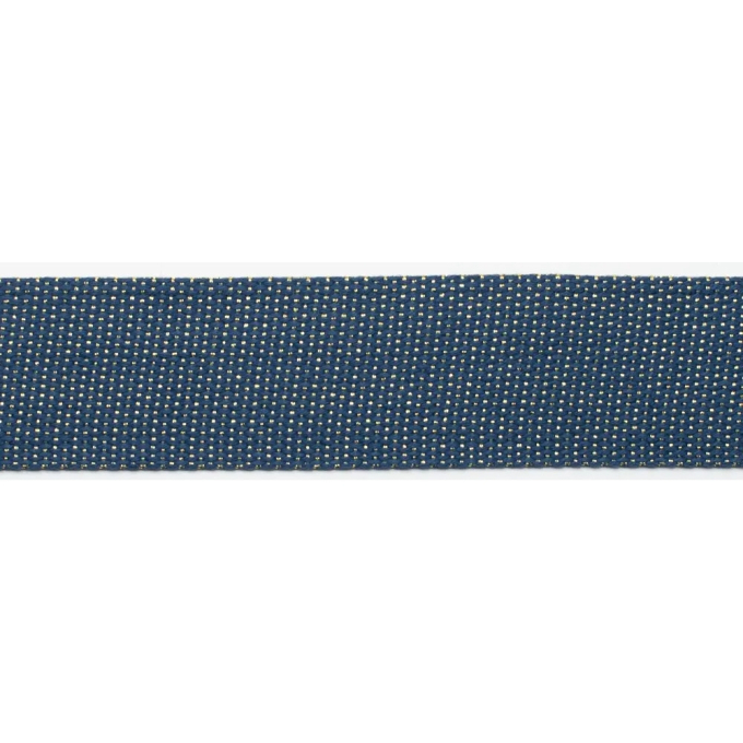 Sangle anse de sac bandoulière 4 cm, bleu denim