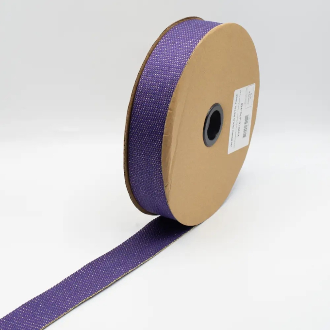 Tassenband Gold Metal Fibre 40mm, paars